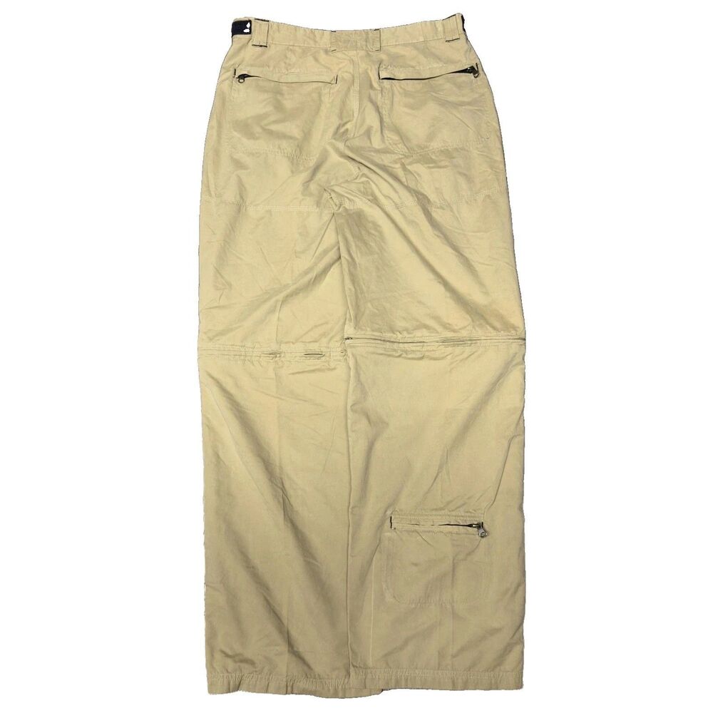 No Boundaries Convertible Cargo Pants Mens Size 34x34(30) Beige Hiking Baggy Y2K
